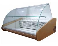 Настольная универсальная витрина с полкой гнутое стекло