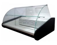 Настольная холодильная витрина Люкс с гнутым стеклом и одной полкой автоматическая 