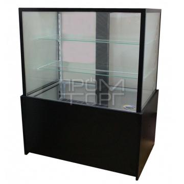 Кондитерская витрина Куб Люкс с прямым стеклом и 3 охлаждаемыми полками