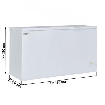 Морозильна скриня з глухою кришкою GGM Gastro (TTG388N) 388 л білий