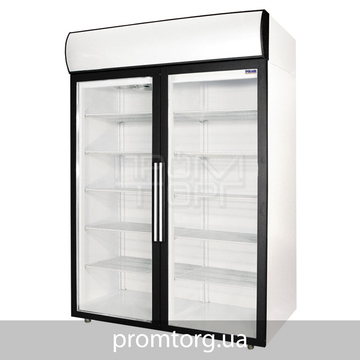 Холодильный шкаф со стеклянной дверью Полаир DM на 1000 и 1400 л двухдверный