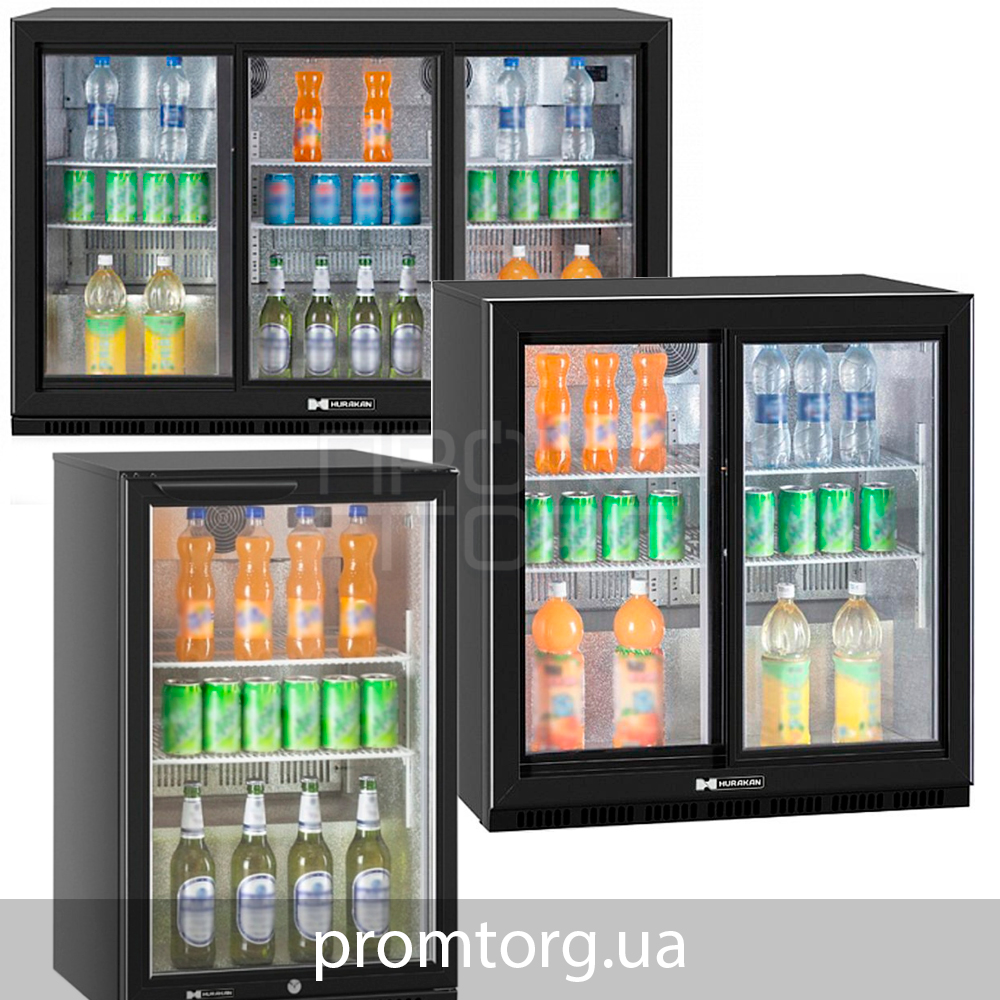 Барный холодильный шкаф стеклянный Hurakan DB
