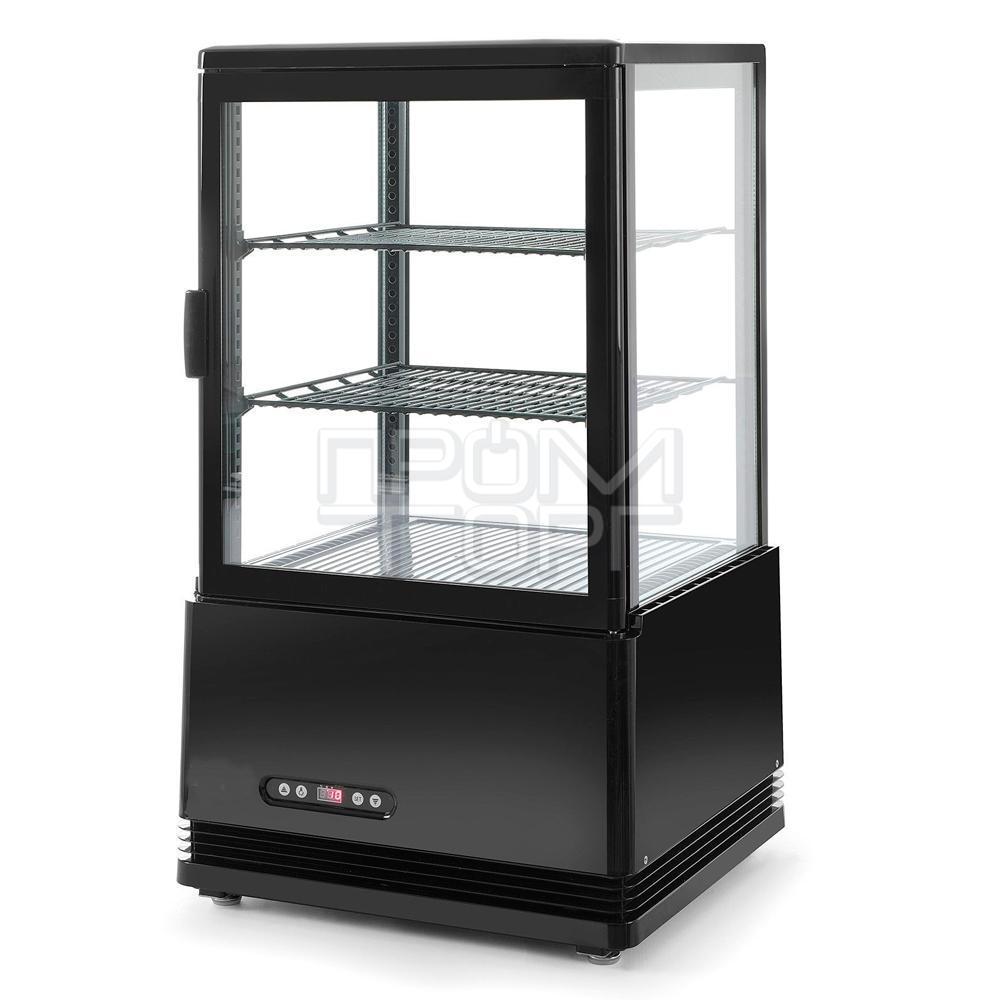 Шафа холодильна настільна для кондитерських виробів Frosty FL-58 black, white (корпус чорний, білий)