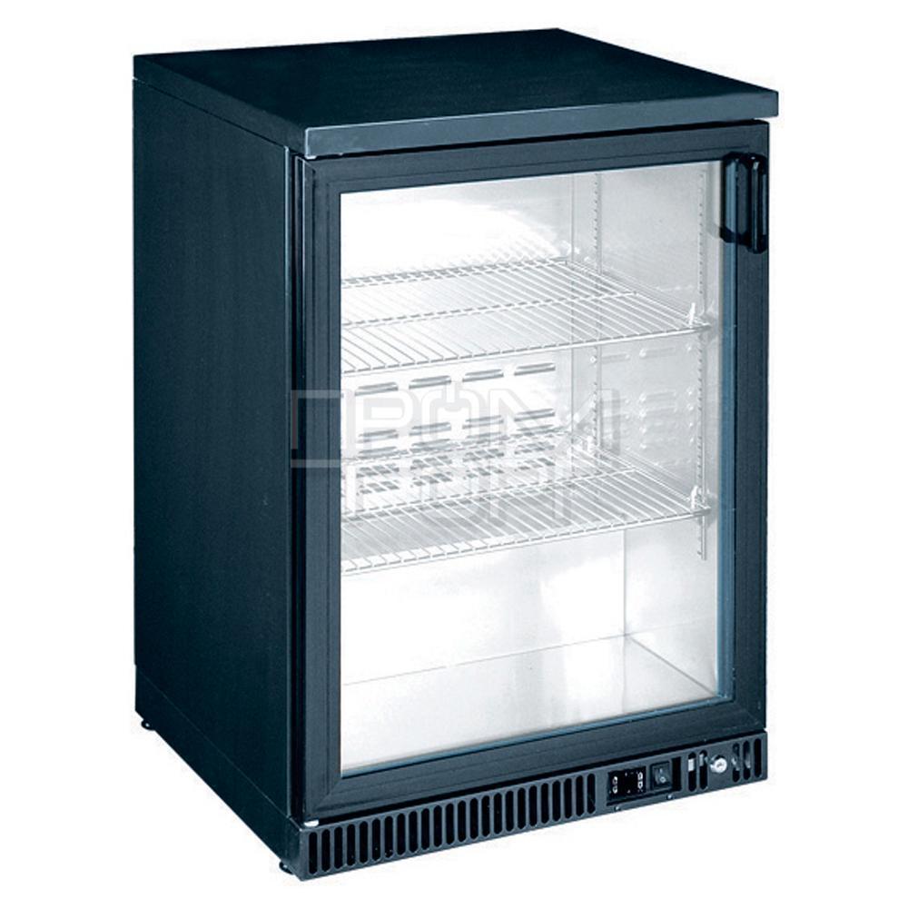 Холодильный шкаф барный HURAKAN HKN-GXDB150-H на 150 л со стеклянной дверью