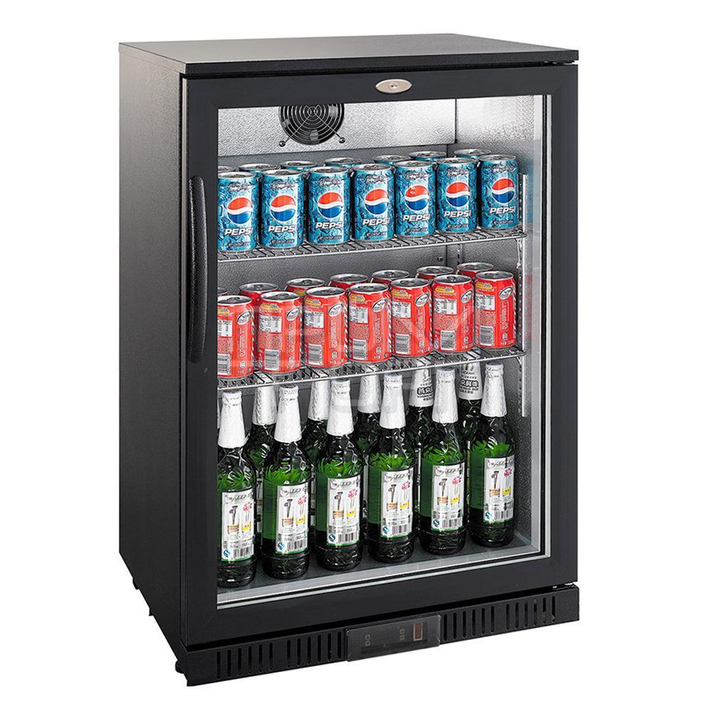 Холодильный шкаф барный EWT INOX LG128 со стеклянной дверью