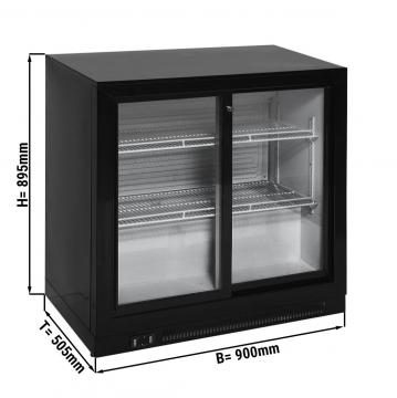 Холодильный шкаф барный GGM Gastro (BKTG220SS) 220 л стеклянные раздвижные двери
