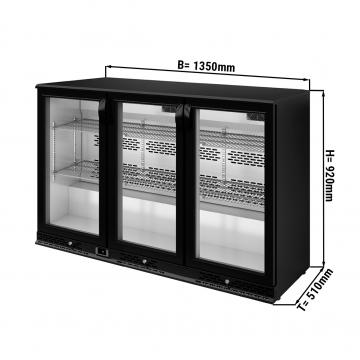 Холодильный шкаф барный GGM Gastro (BGI330) 330 л со стеклянными дверьми