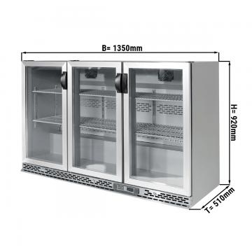 Холодильный шкаф барный GGM Gastro (BGI330E) 330 л со стеклянными дверьми нерж.