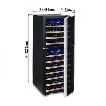 Холодильный шкаф винный GGM Gastro WKM200S-2N 200 л 2 зоны