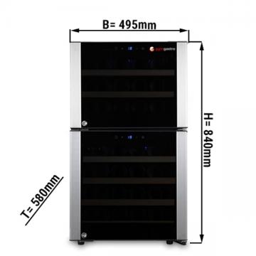 Холодильный шкаф винный GGM Gastro WKM120S-2N 120 л 2 зоны