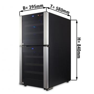 Холодильный шкаф винный GGM Gastro WKM100S-2N 100 л 2 зоны