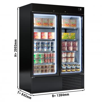 Морозильный шкаф GGM Gastro TKI1310S 1310 л 2 стеклянные двери