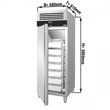 Морозильный шкаф для рыбы GGM Gastro TFG530T1ND 600 л с глухой дверью