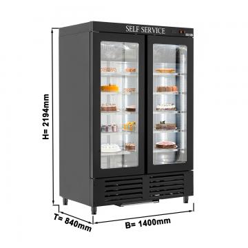 Холодильный шкаф кондитерский GGM Gastro KSSC148 1800 л с о стеклянными дверьми