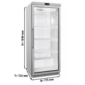 Холодильный шкаф GGM Gastro KSS600GN 600 л со стеклянной дверью