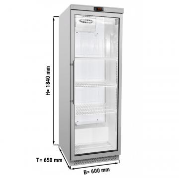 Холодильный шкаф GGM Gastro KSS400GN 400 л со стеклянной дверью
