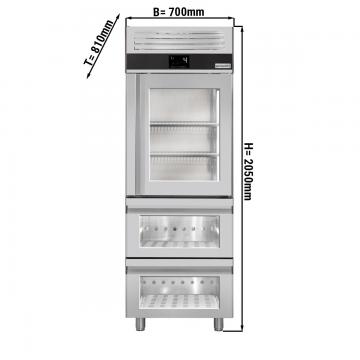 Холодильный шкаф GGM Gastro KSF782#GHTF#GSF12 700 л 3 стеклянные двери