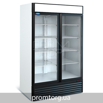 Шкаф холодильный с двумя стеклянными дверьми Капри на 1100 л
