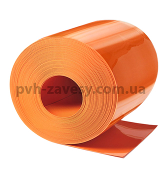 Матовая оранжевая ПВХ штора силиконовая 300*3 мм