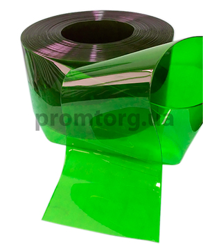 Цветная ПВХ штора зеленая прозрачная 200*2 мм