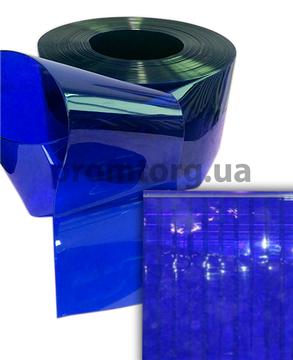 Лента силиконовая ПВХ синяя прозрачная 200*2 мм
